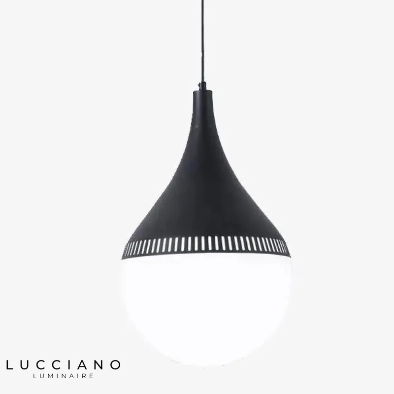 Suspension LED boules en verre pointu