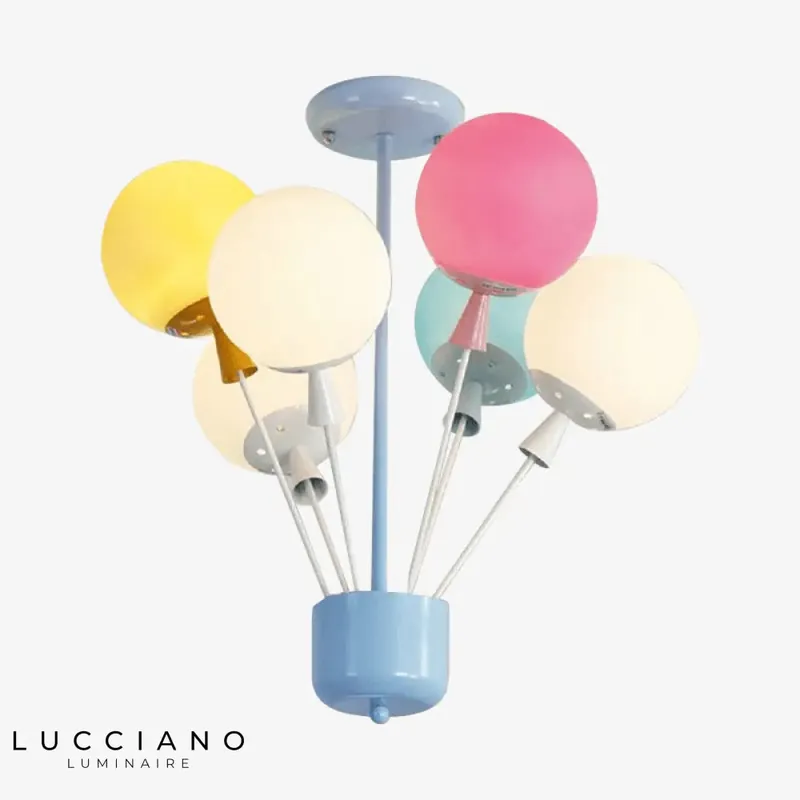 Plafonnier Enfant Verre Coloré Ballons