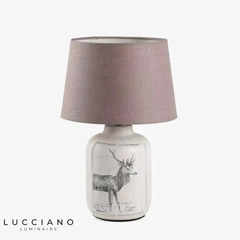 Lampe de chevet cerf en tissu