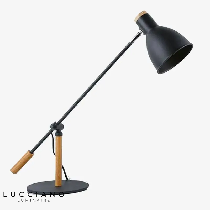 Lampe LED ajustable métal bois