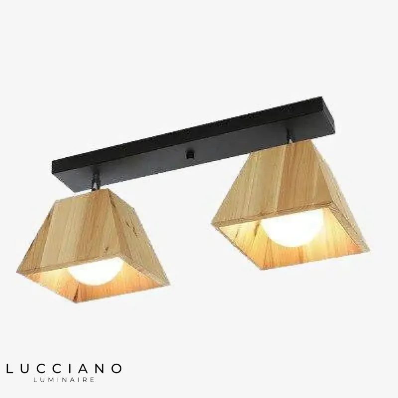 Plafonnier en bois style japonais