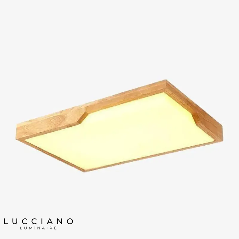 Plafonnier LED en bois Tatami