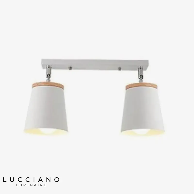 Spot LED Plafonnier Bois Métal Ajustable