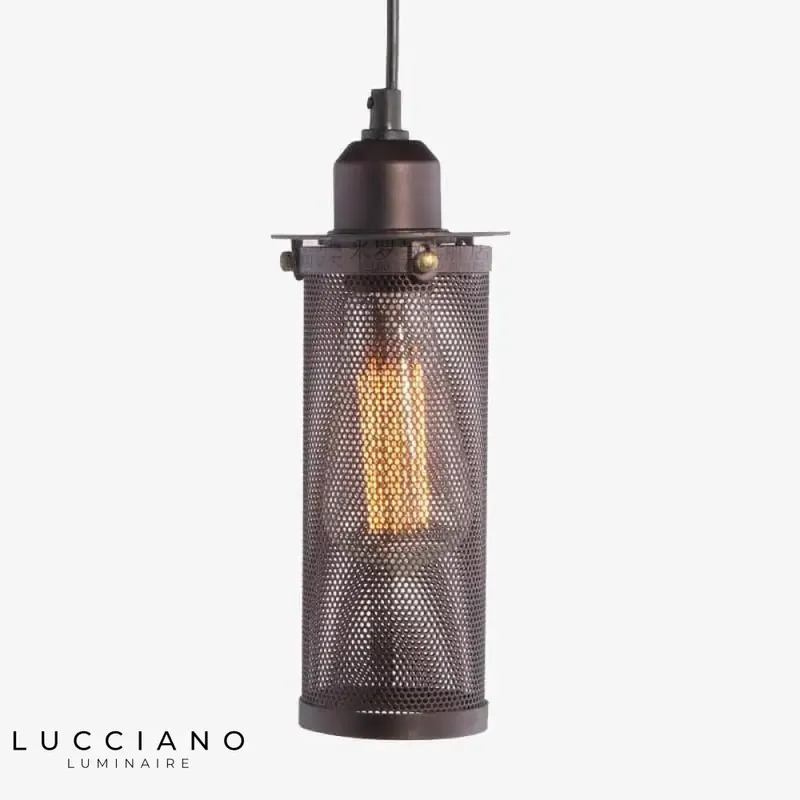 Cage Métallique Cylindrique Suspension Bulb