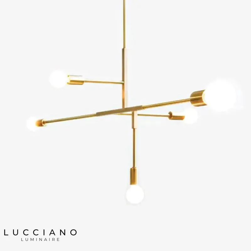 Lustre doré design moderne