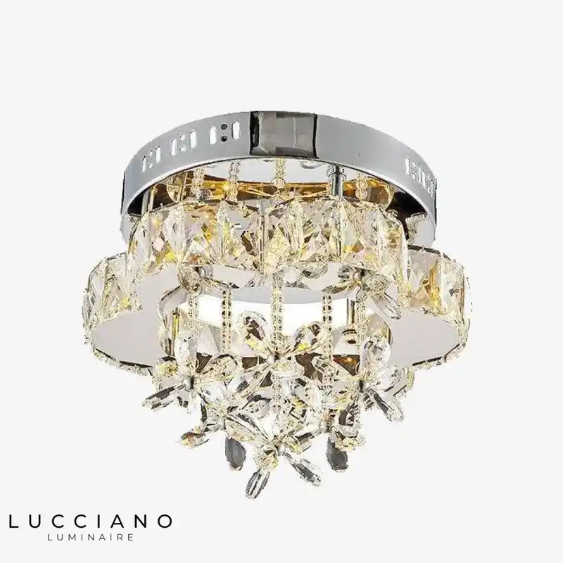 Plafonnier LED cristal florale