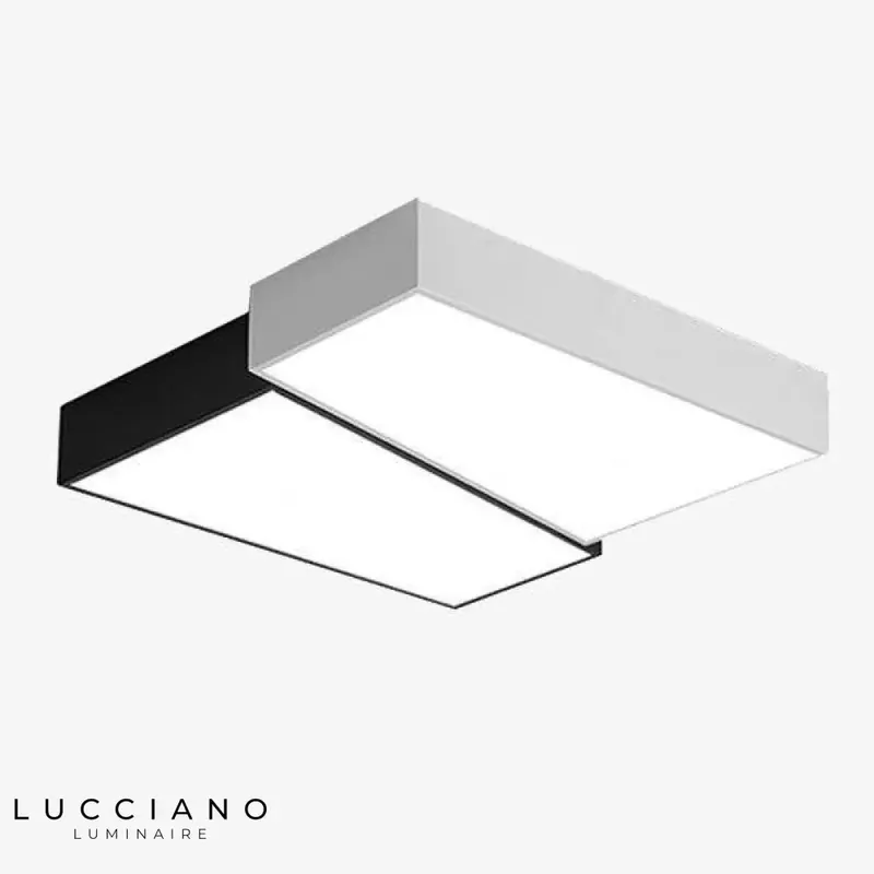 Plafonnier LED carré noir\\/blanc défectueux