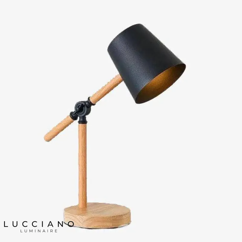 Lampe en bois ajustable colorée