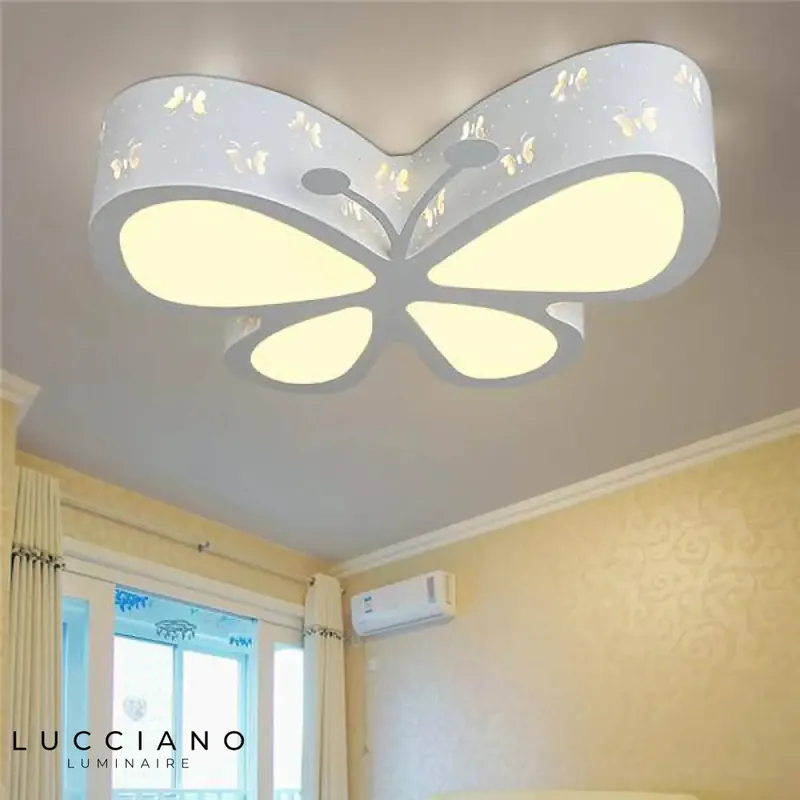 Papillon Blanc Plafonnier Enfant