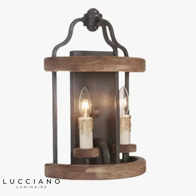 Applique murale double fonte vintage industrielle.