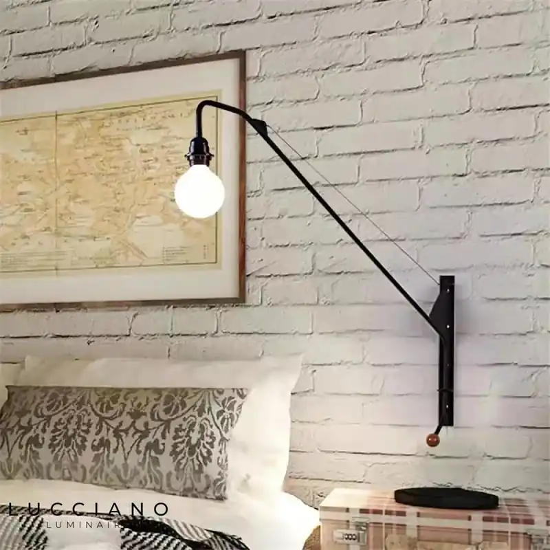 Applique Murale Industrielle Long Bras