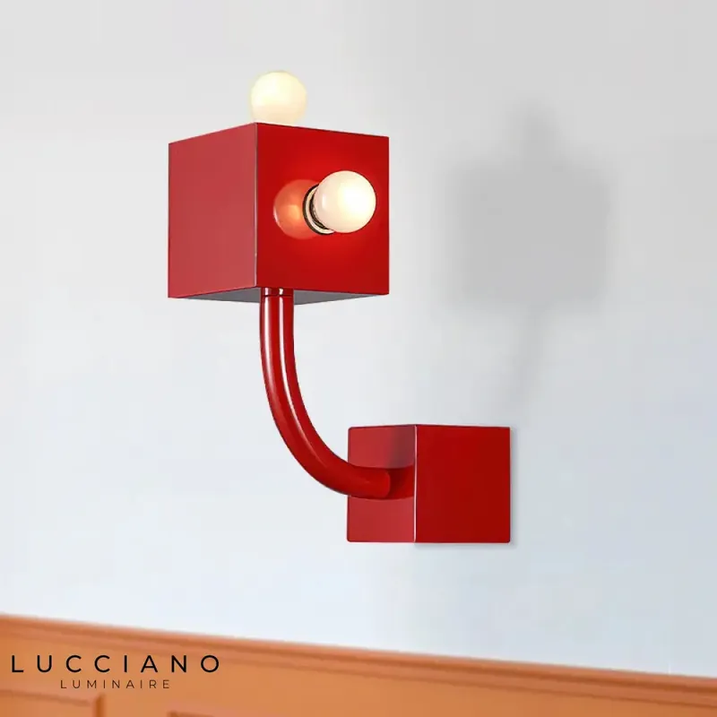 Bauhaus appliques Vintage Luminaire Rouge Élégant