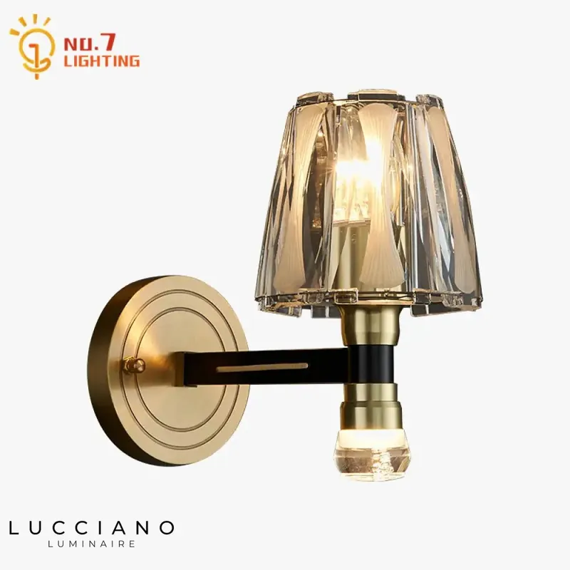 Applique murale luxueuse, design élégant cristallin.