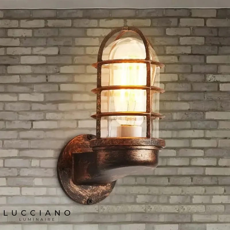 Rétro verre industrielle décorative murale LED loft