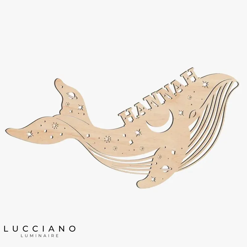 Applique murale LED USB originale baleine lumineuse