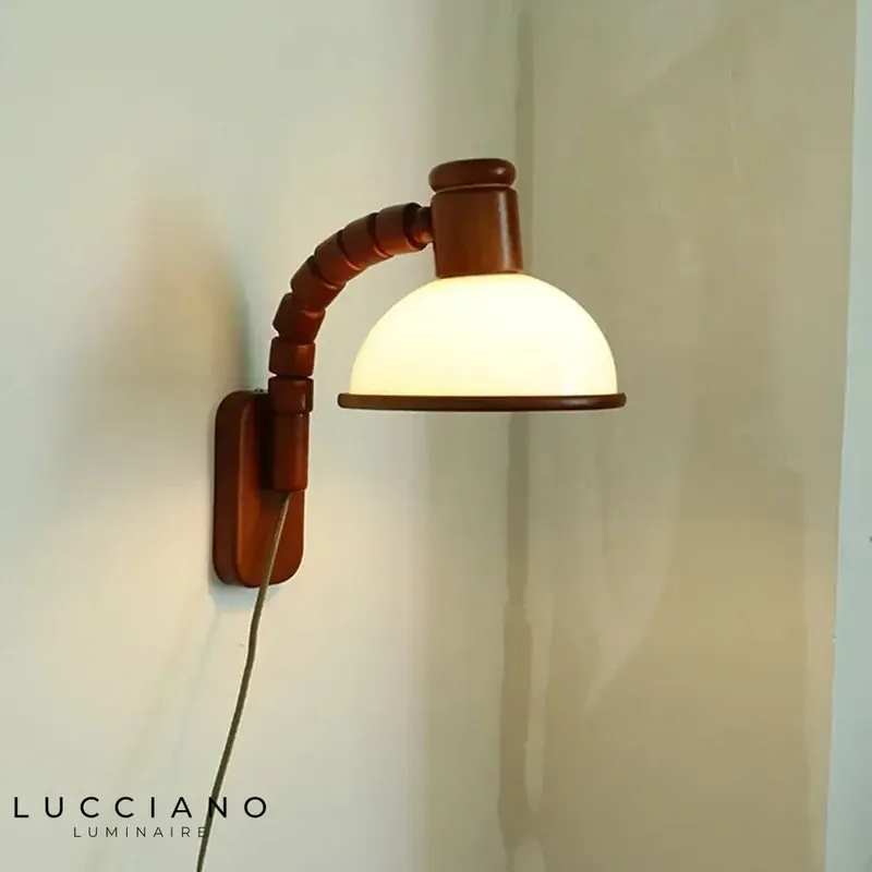 Voici ma proposition :

Applique murale rétro design vintage bois