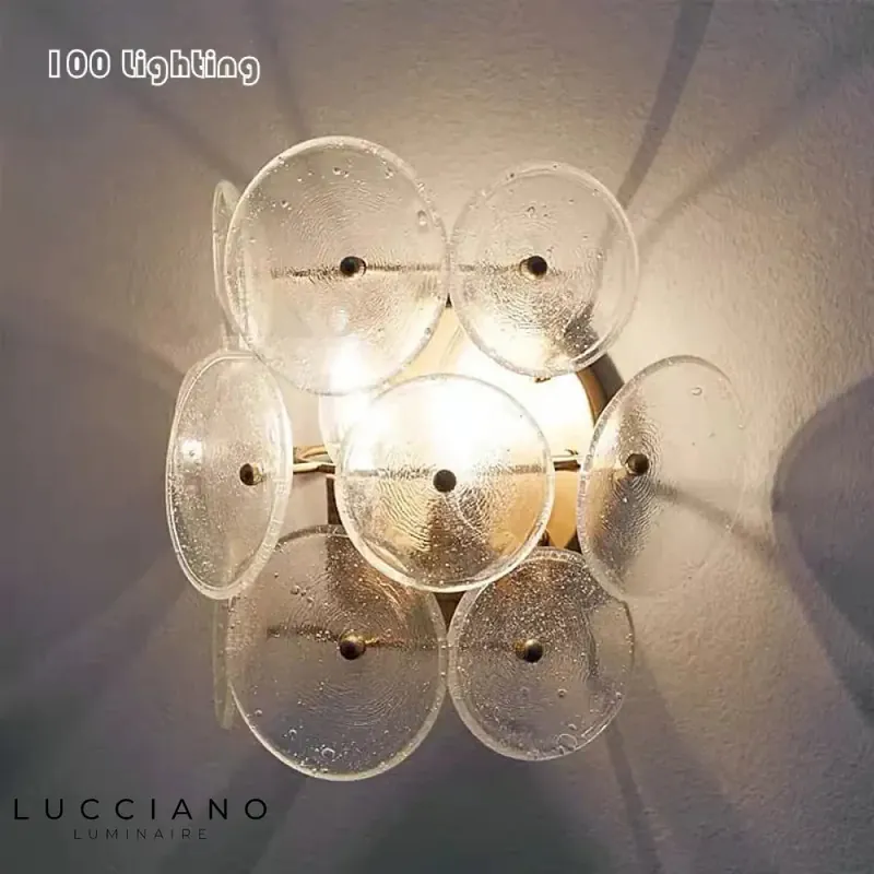 80j - 10juin Élégante applique murale design en verre