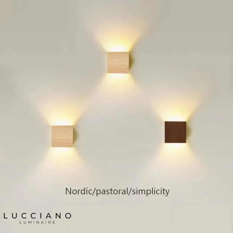 Applique murale Led scandinave élégante bois.