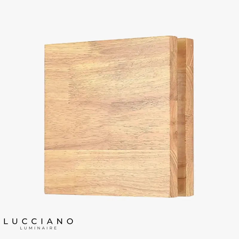 Applique murale carrée élégante bois design