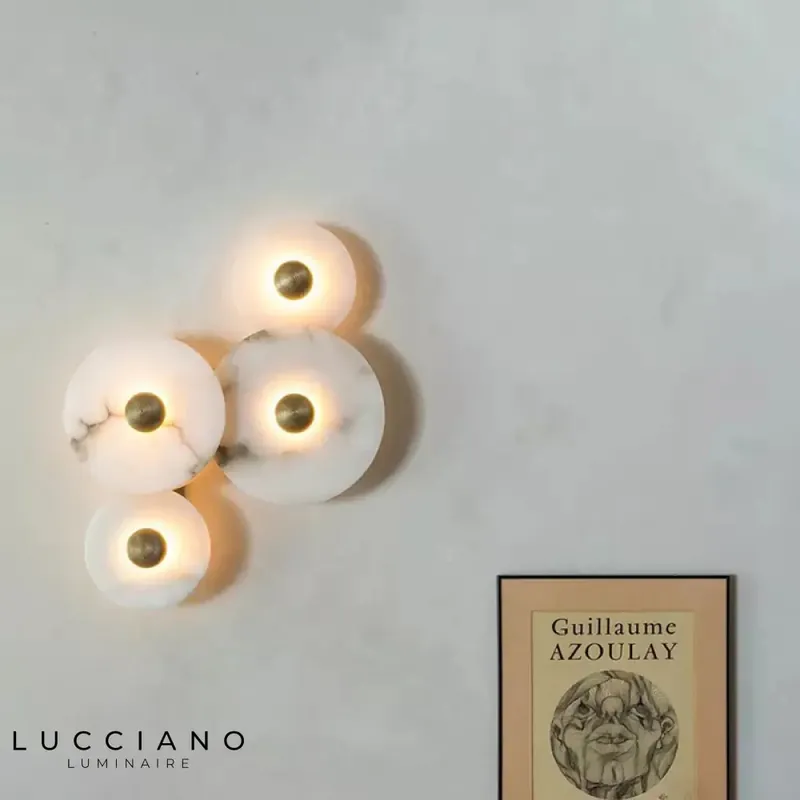 Applique murale LED design élégant pierre