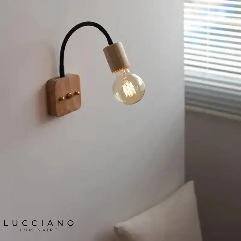 Petites appliques murales en bois déco artisanale unique