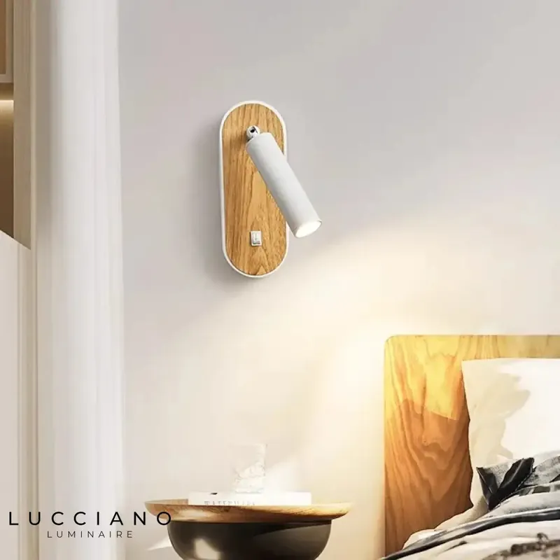 Applique murale LED nordique bois chaleureux élégant