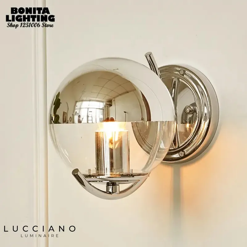 Boule d'espace argent Chrome Verre Élégant