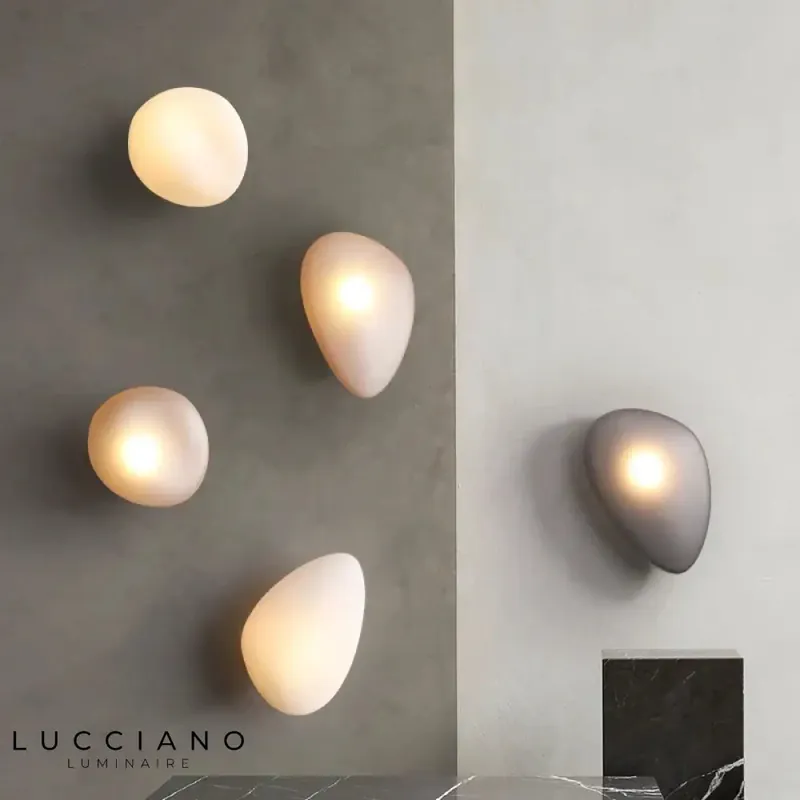 Applique murale LED galets scandinave élégante minimaliste