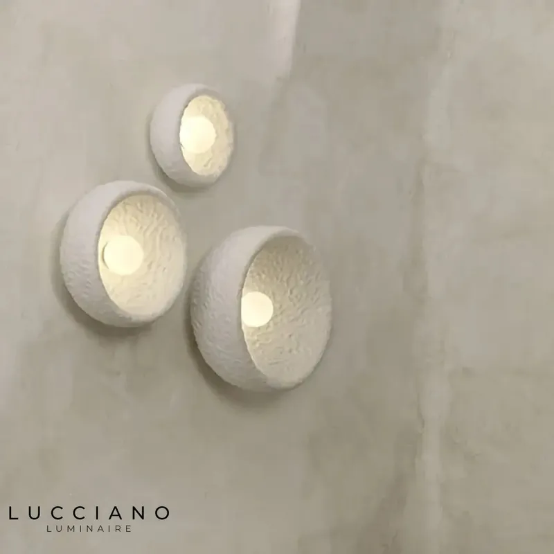 Applique murale LED vintage résine-verre