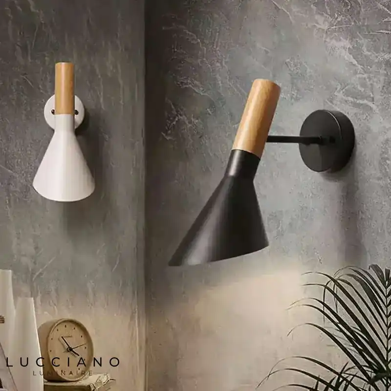Applique murale nordique en bois rustique et élégant