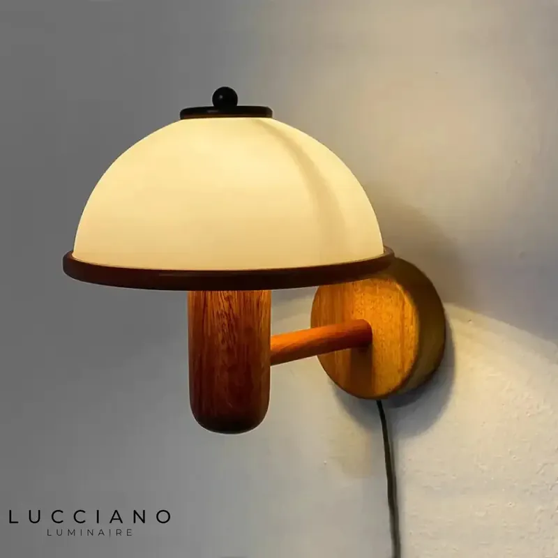 Applique murale nordique design rétro champignon élégant