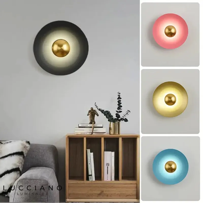 Applique circulaire nordique lumineuse design scandinave