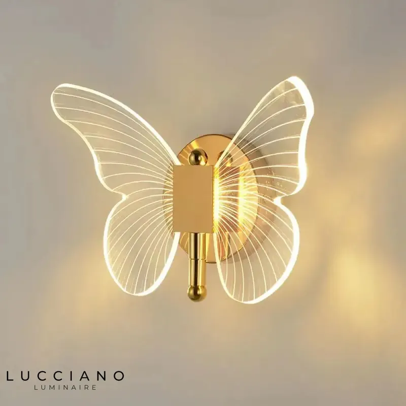 Voici ma proposition :
Applique murale LED papillon acrylique multicolore décorative