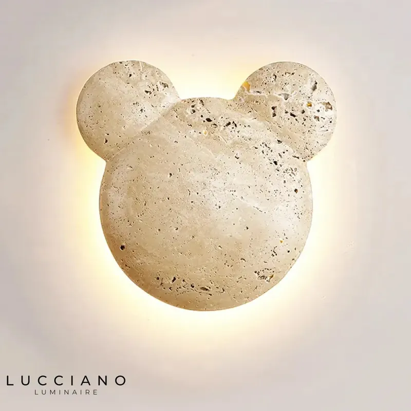 Voici le titre transformé :
Applique murale ours déco scandinave chic