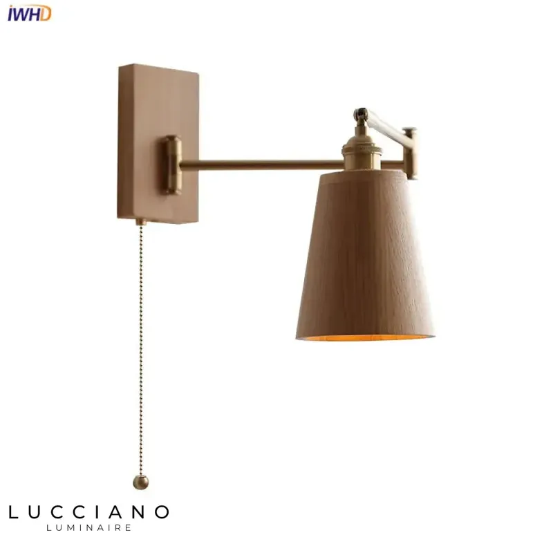Applique murale LED bois brut design scandinave élégant