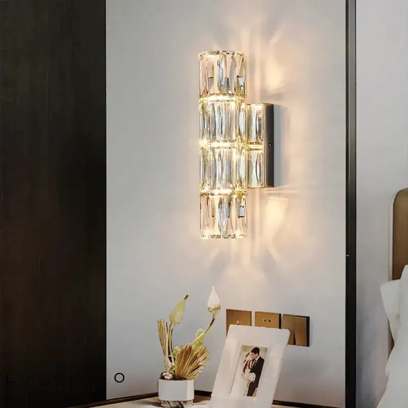 Voici le titre transformé :
Applique murale en cristal moderne et élégante