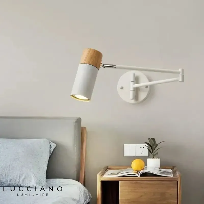Applique murale pliante design bois chic éclairage
