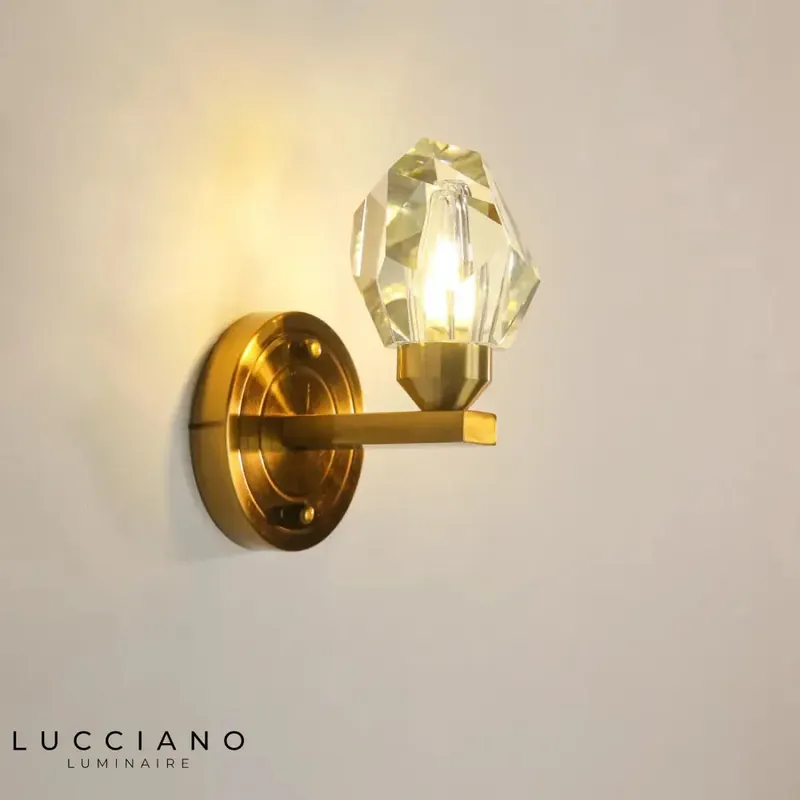 Voici le titre transformé :
Applique murale LED cristal design élégant
