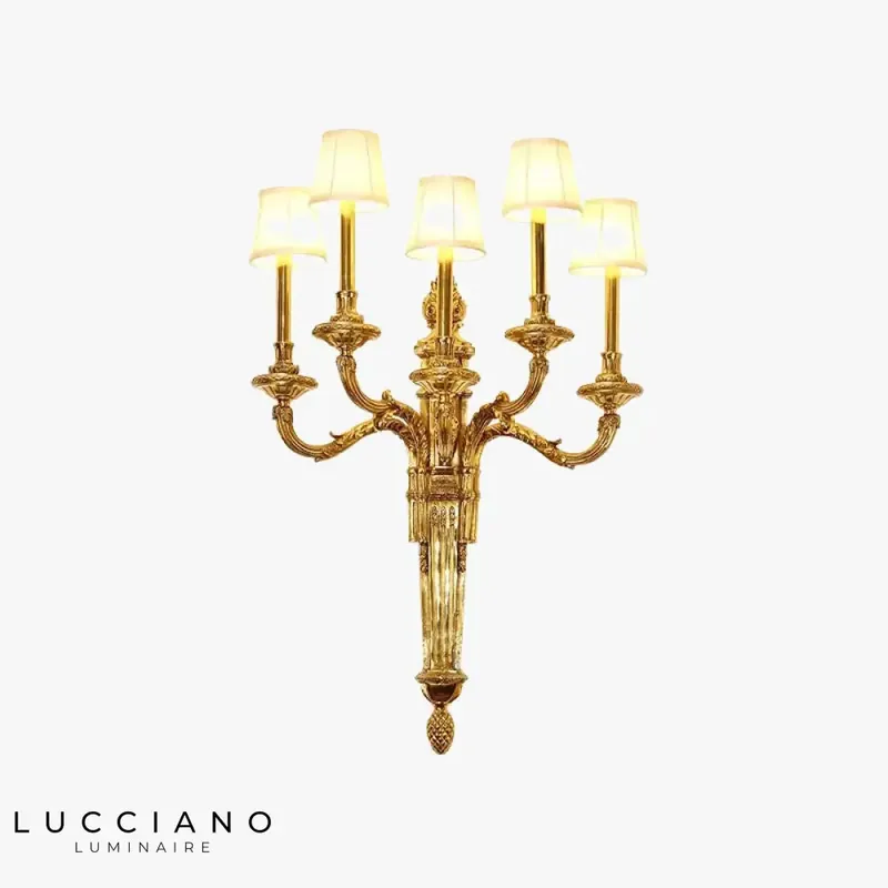 Voici le titre transformé :
Applique murale cuivre élégante baroque chic