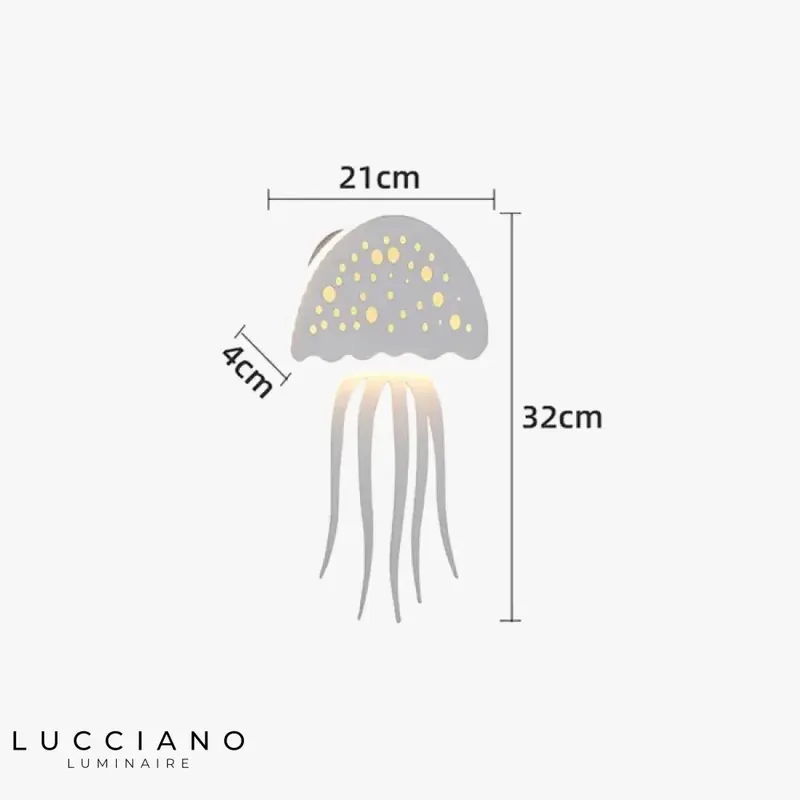 Applique murale blanche élégante en tentacules lumineuses