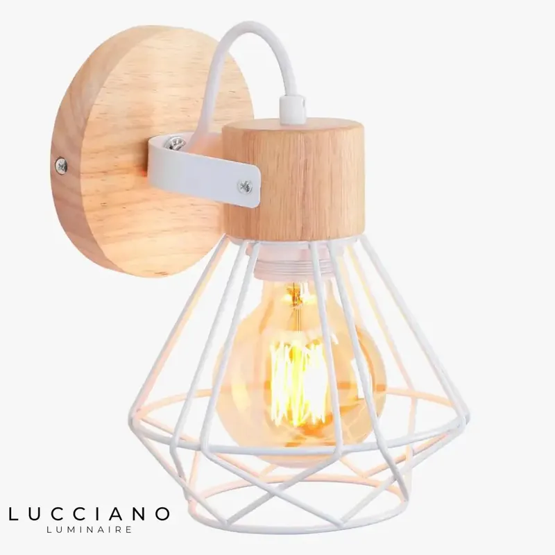 Applique murale Loft industrielle bois rétro