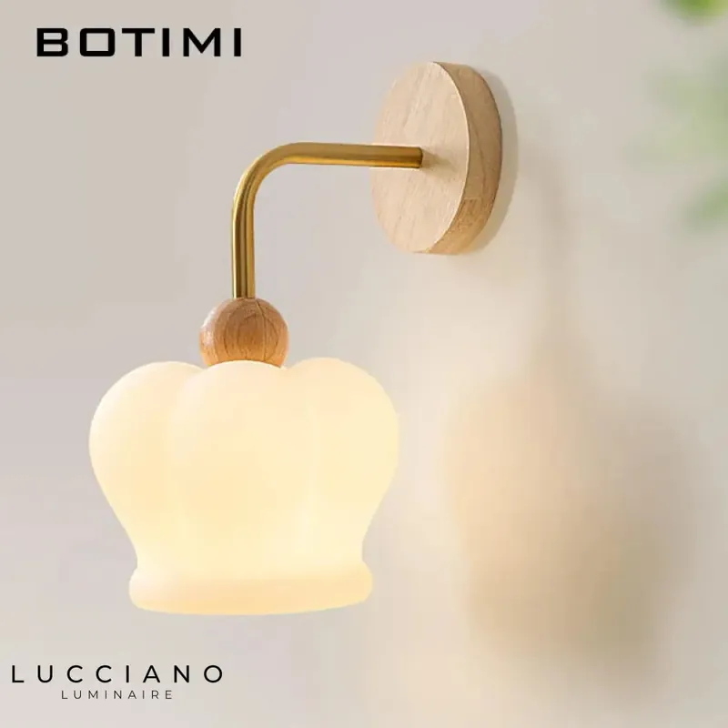 Voici le titre transformé :
Applique murale botimi verre blanc déco élégante