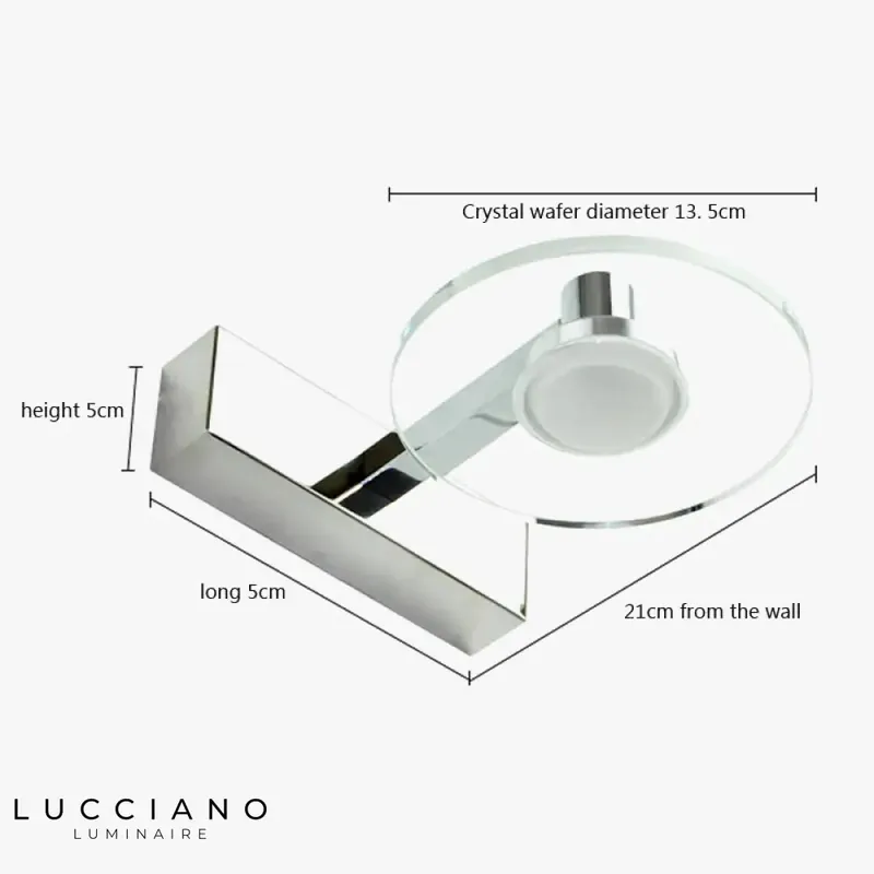 Applique led acrylique miroir élégant design