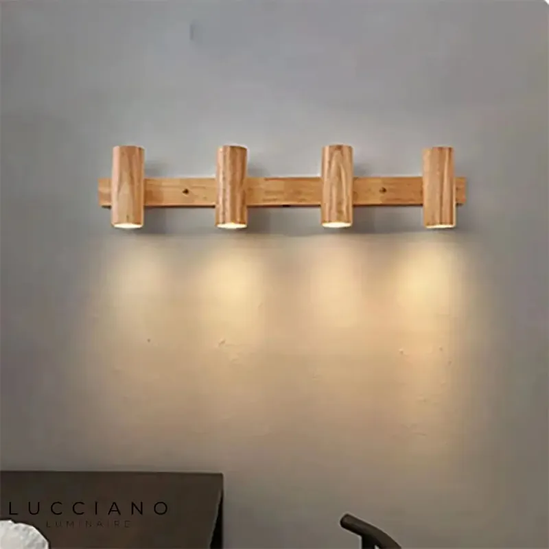 Voici le titre transformé :
Applique murale LED nordique design élégant bois