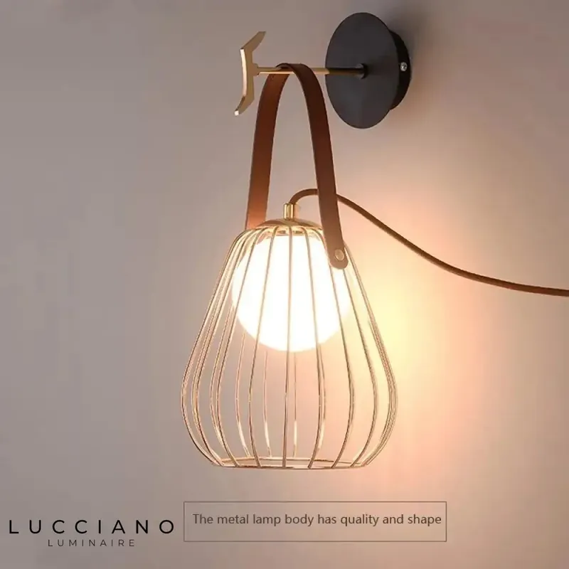 Applique murale en verre scandinave élégante lumière