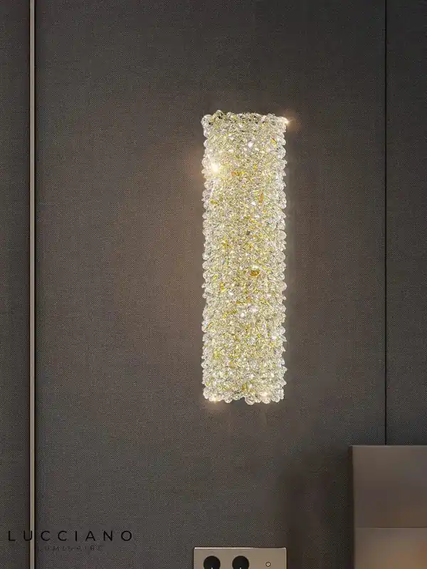 Applique murale doré cristal élégant design.