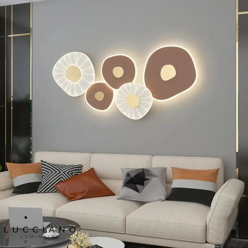 Applique murale LED lotus élégante design.