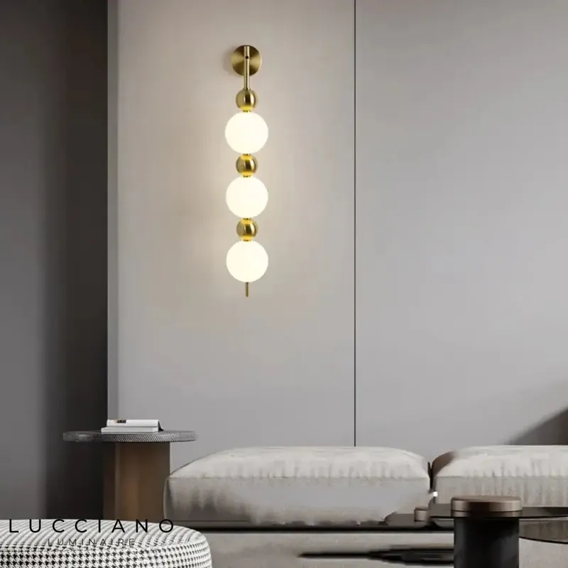 Applique murale led métallique sphérique élégante