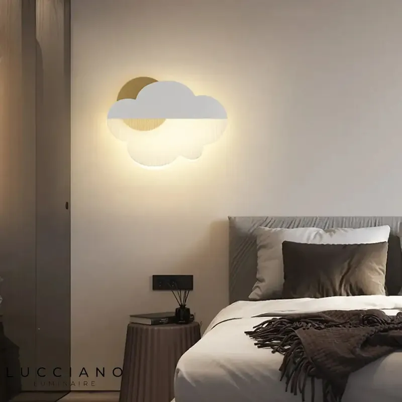 Voici le titre transformé :
Applique murale led acrylique nuage lumineux déco