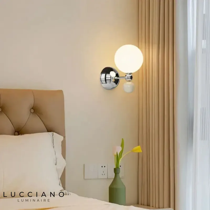 Applique murale LED moderne design élégant chromé